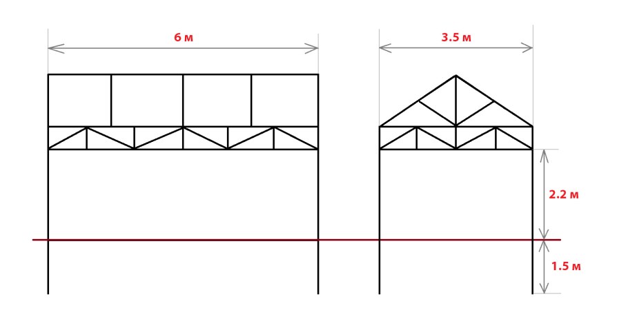 Консольный навес "кд-1" чертеж