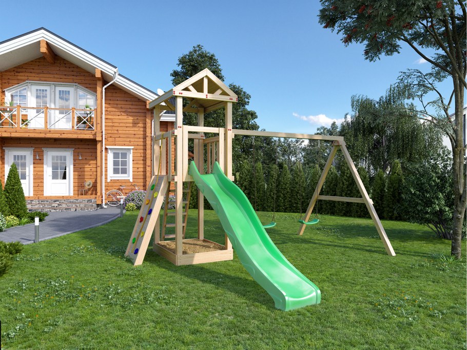 Детская деревянная площадка Igragrad "большая (макси) Панда Фани" для дачи