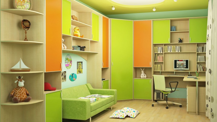 Детская в цвете лайм