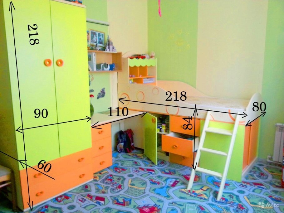 Кровать чердак Фруттис