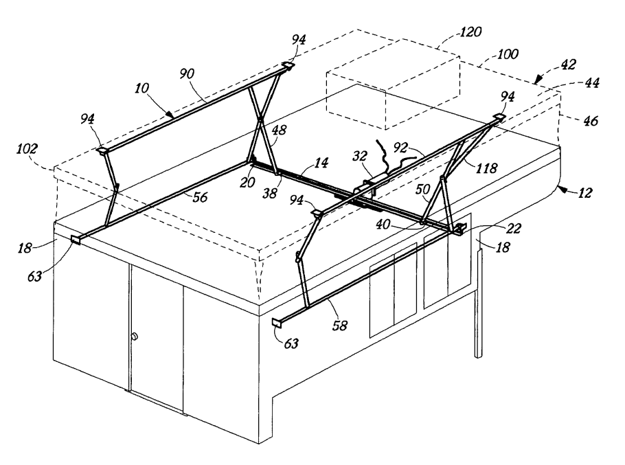 Подъемный механизм для крыши кемпера