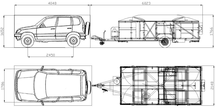 Чертеж маркизы
