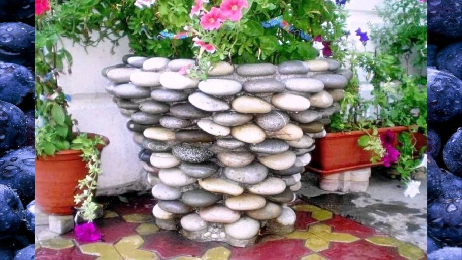 Украшения из гальки на даче