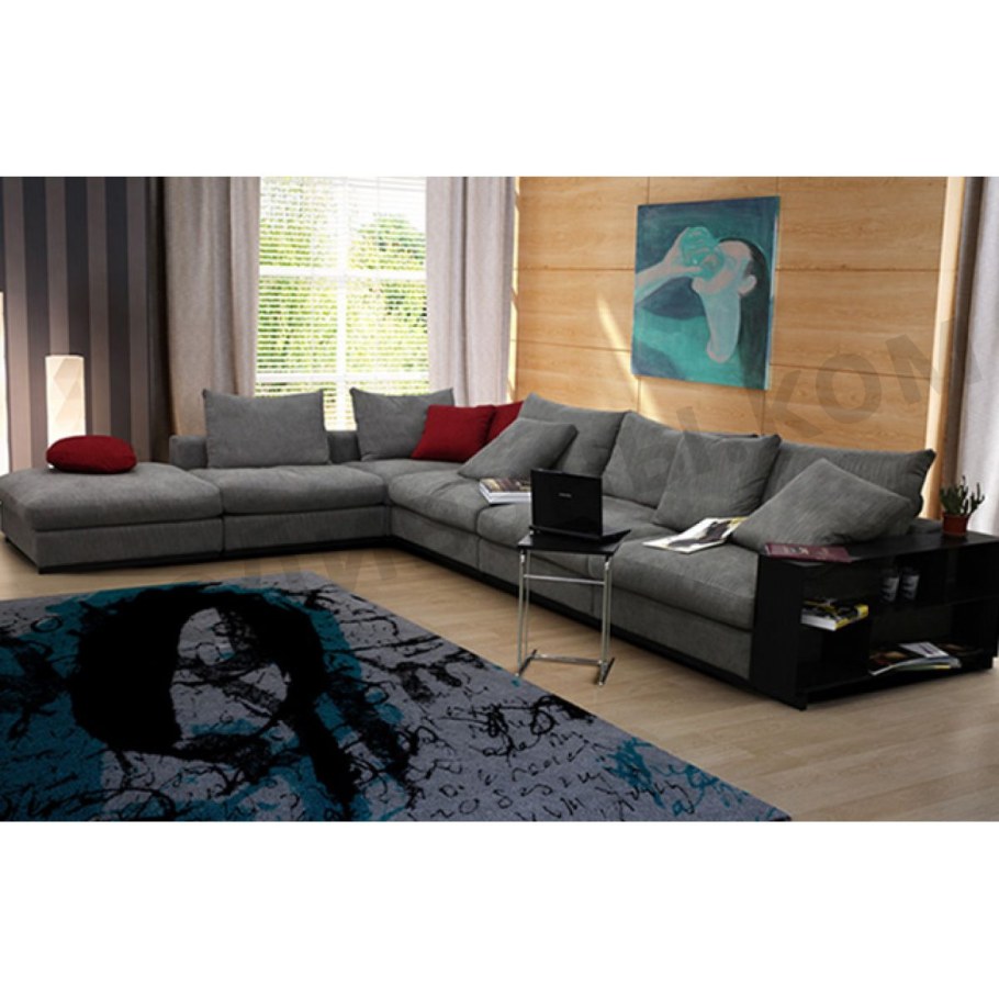 Кожаный модульный диван