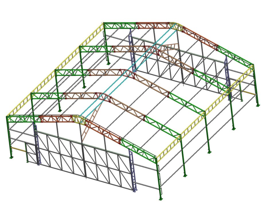 Крепление прогонов из двутавра к ферме
