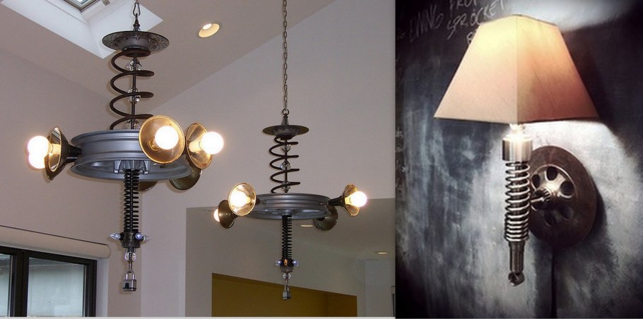 Светильники из автомобильных запчастей