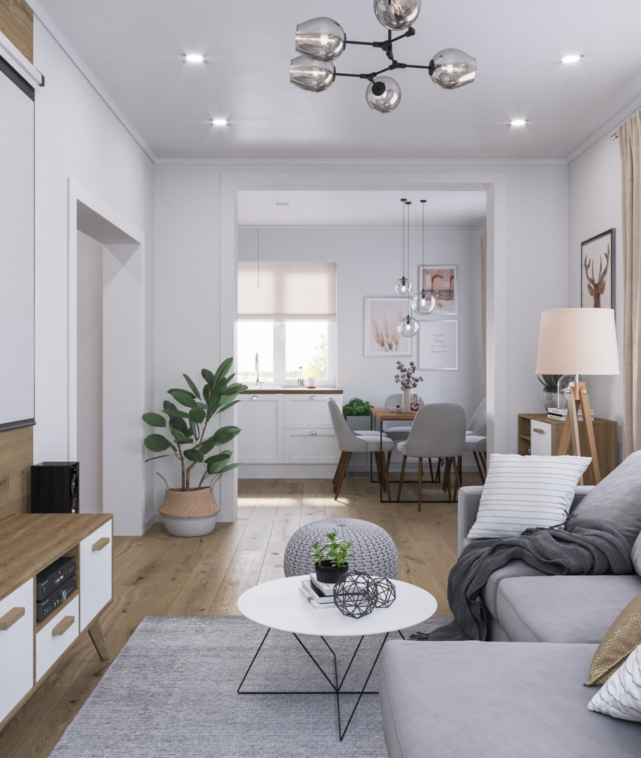 Скандинавский интерьер в хрущевке