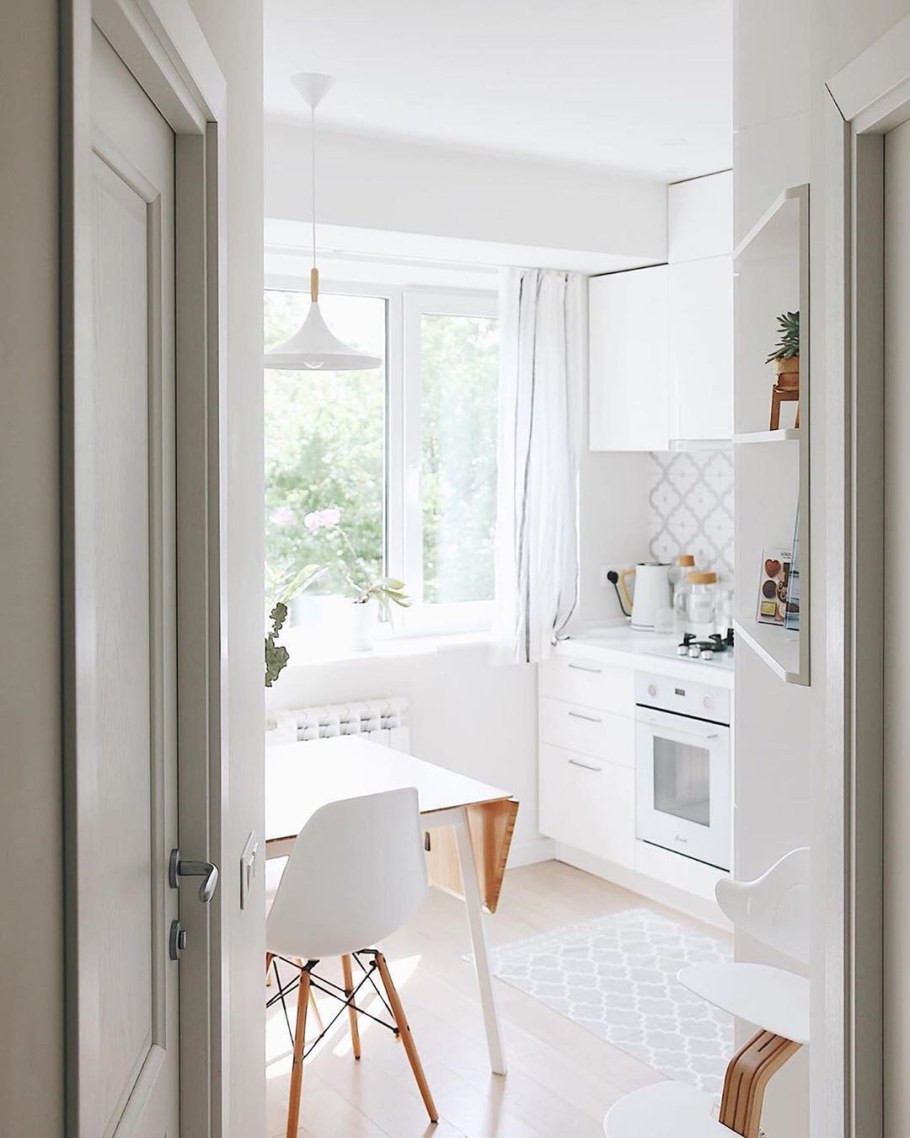 Кухня в скандинавском стиле в хрущевке