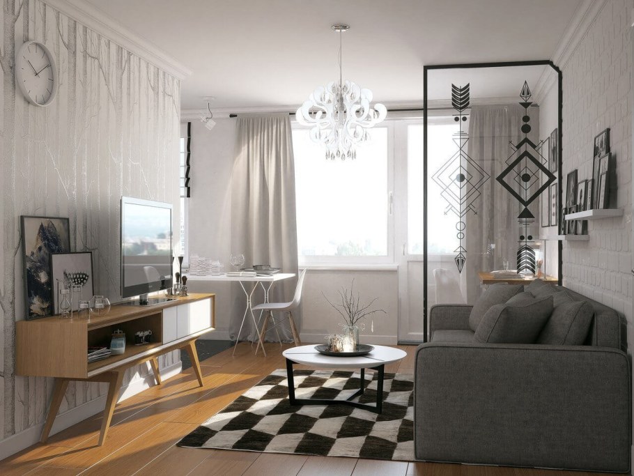 Двухкомнатная хрущевка в скандинавском стиле