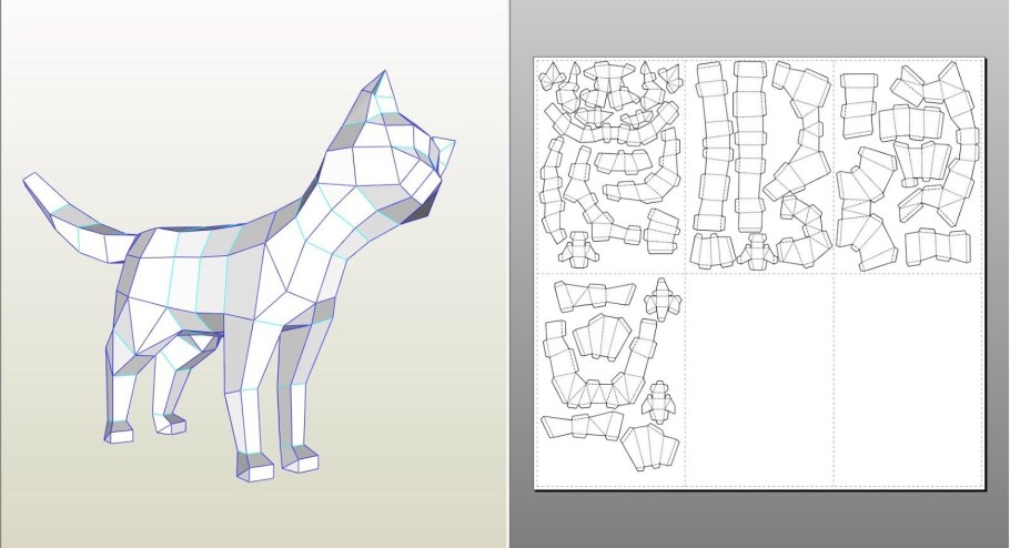 Развертки объемных фигур животных