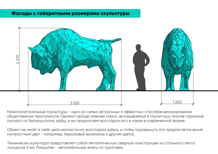 Низкополигональные скульптуры для парков