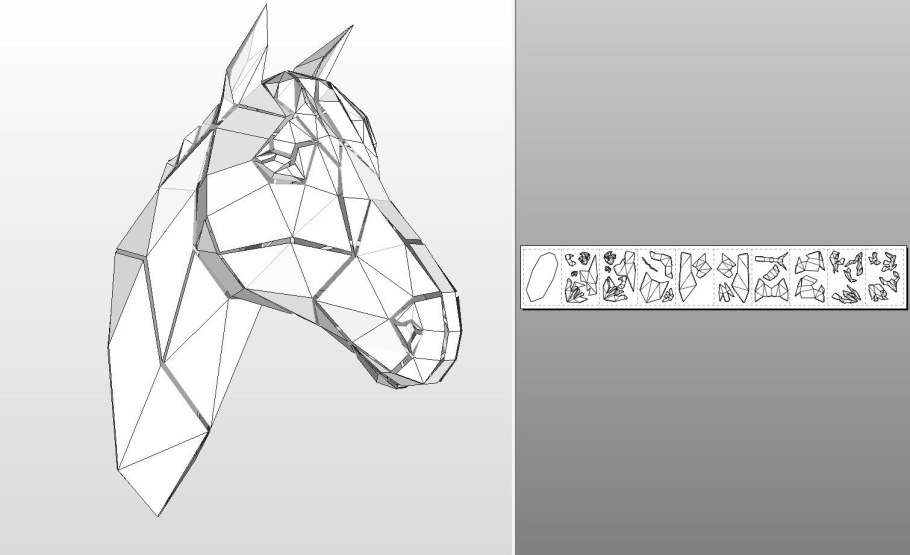 Полигональные животные развертки