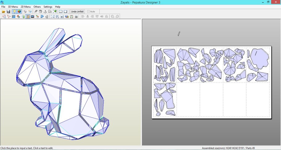 Полигональная фигура кролика развертка бесплатно