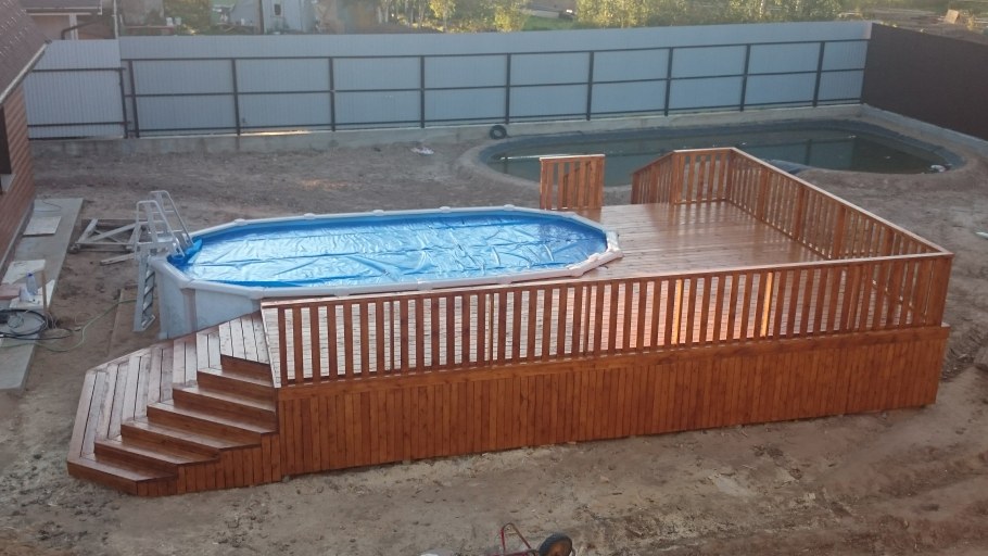 Подиум для каркасного бассейна