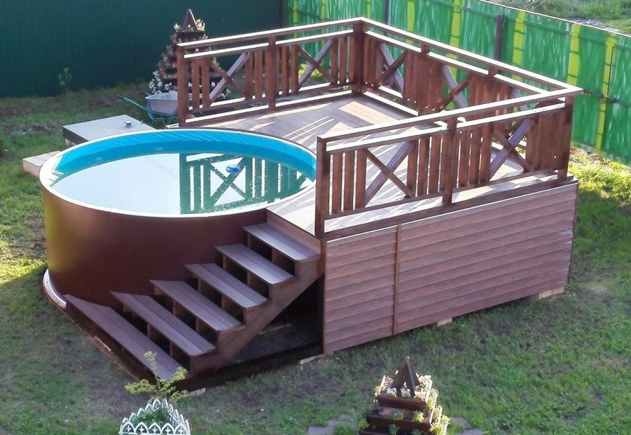 Подиум для каркасного бассейна