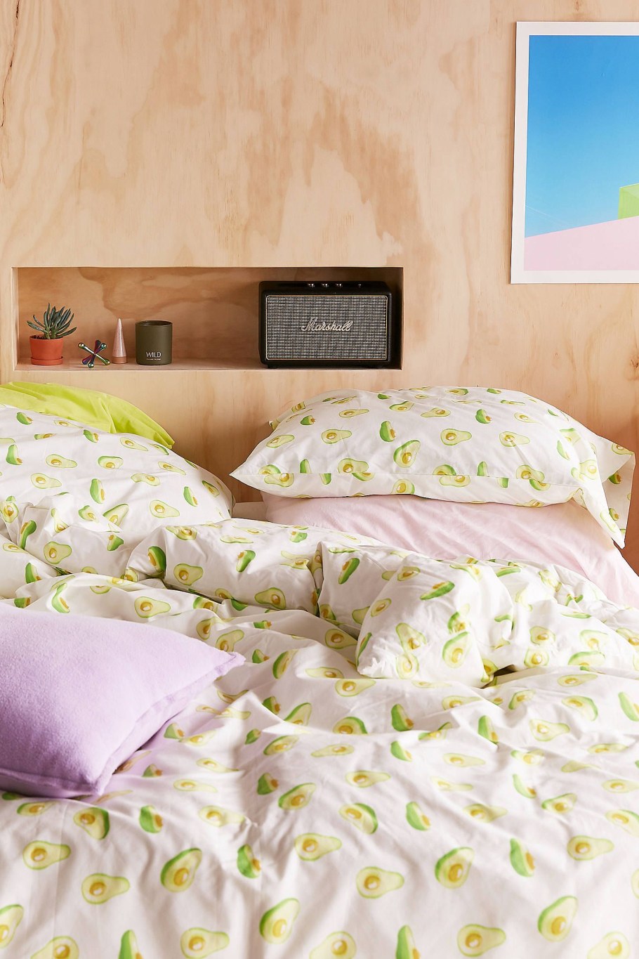 Детское постельное белье на кровать с авокадо на одну местную кровать