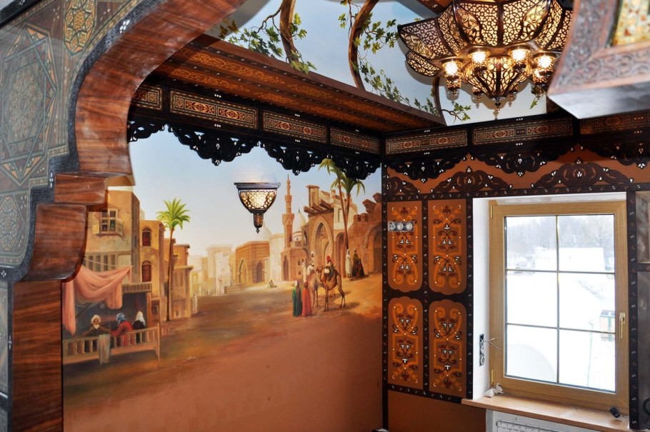 Фреска в Восточном стиле в интерьере