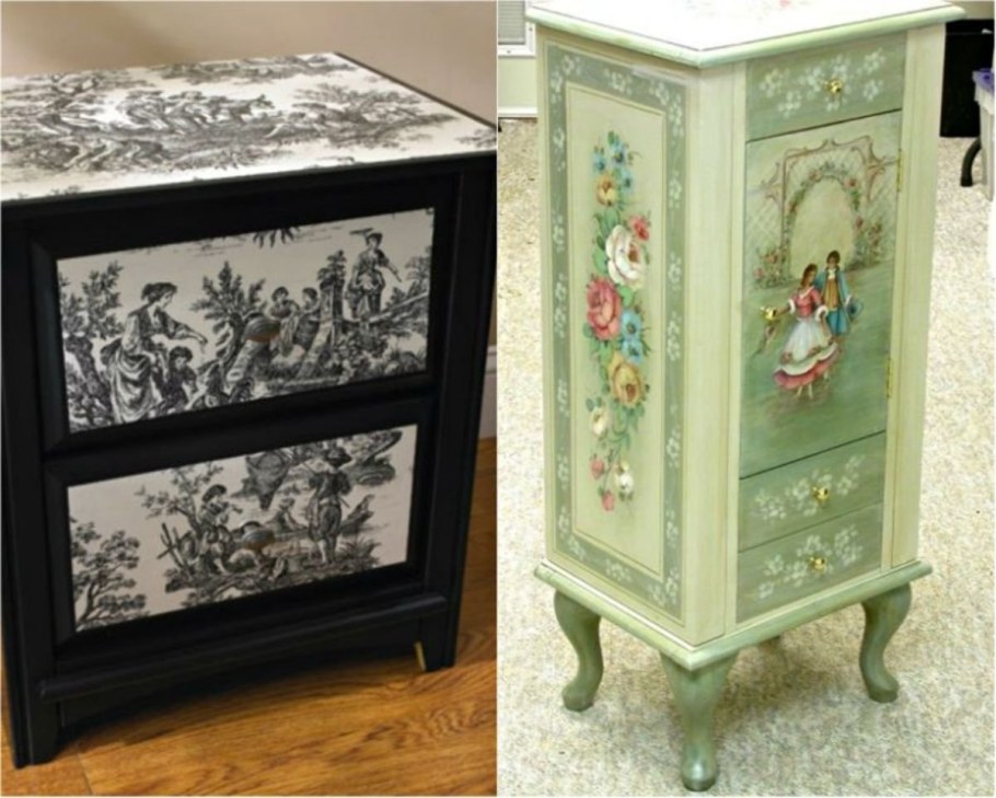 Декупаж тумбочки