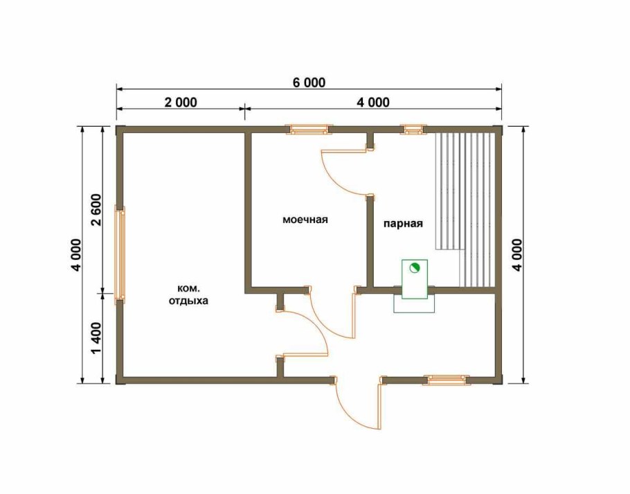 Каркасная баня 4.5 на 5.5 чертежи