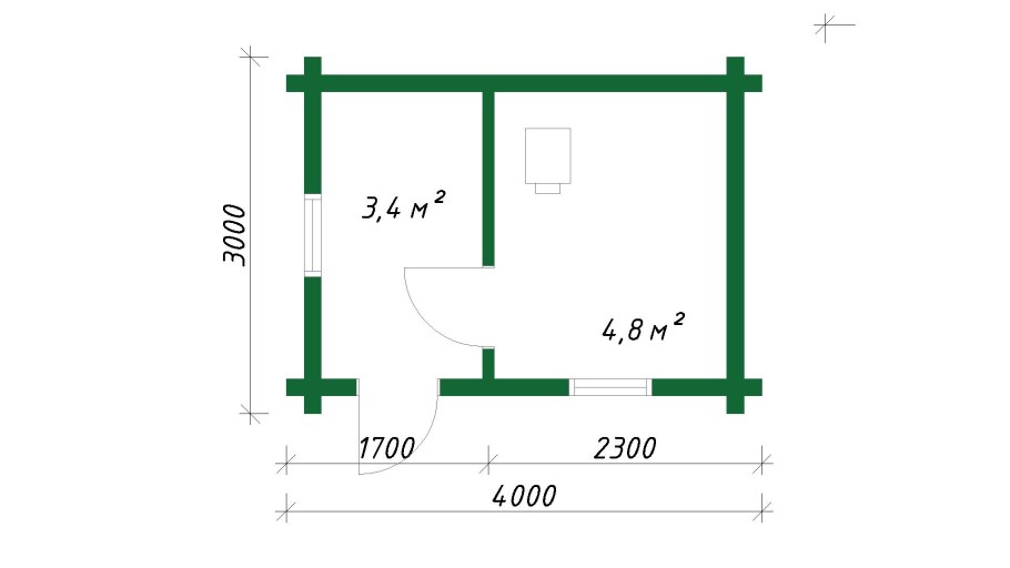 Каркасные бани 5х2,5