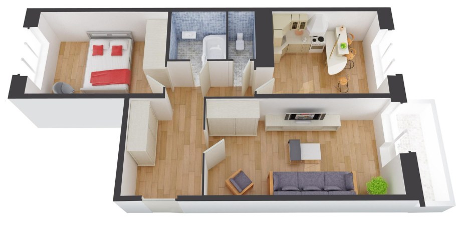 Планировка гостиная 60м2