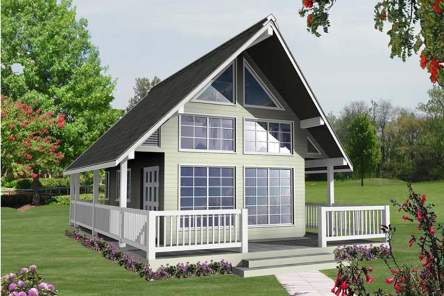 Красивый дачный дом с мансардой