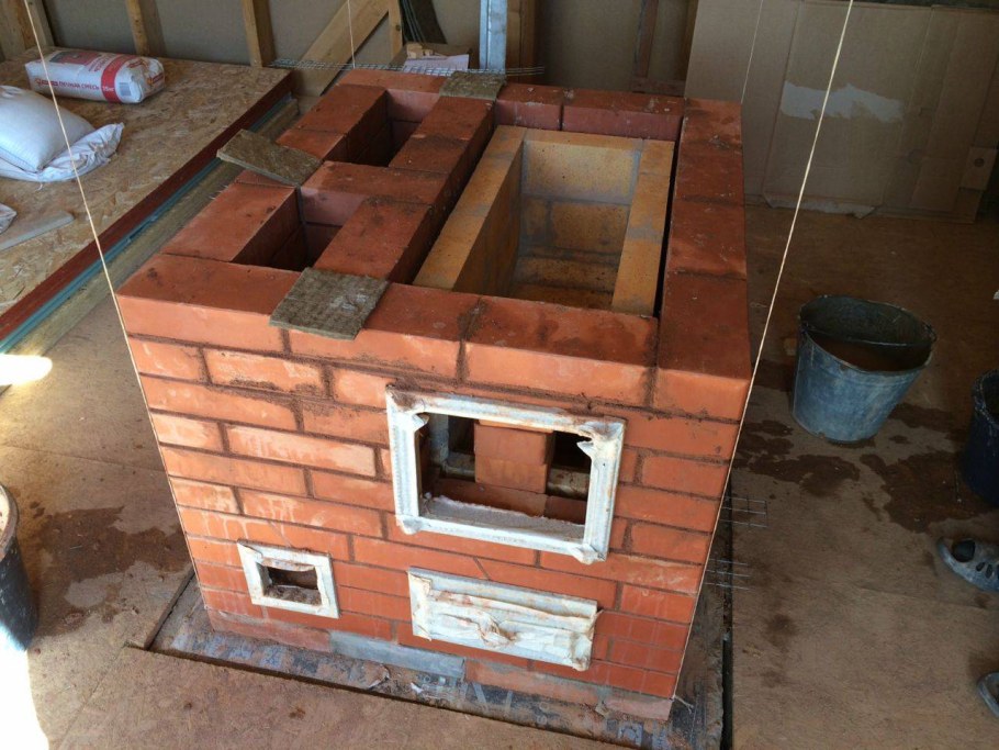 Кирпичная банная печь 1х1м