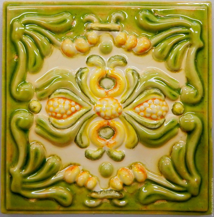 Изразец рельеф керамика