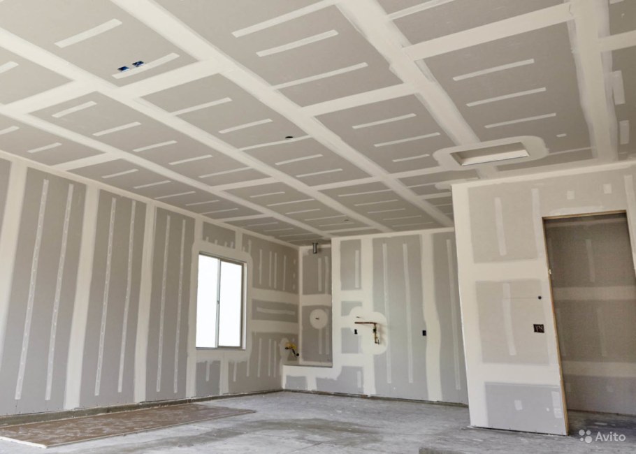Отделка потолка гипсокартоном
