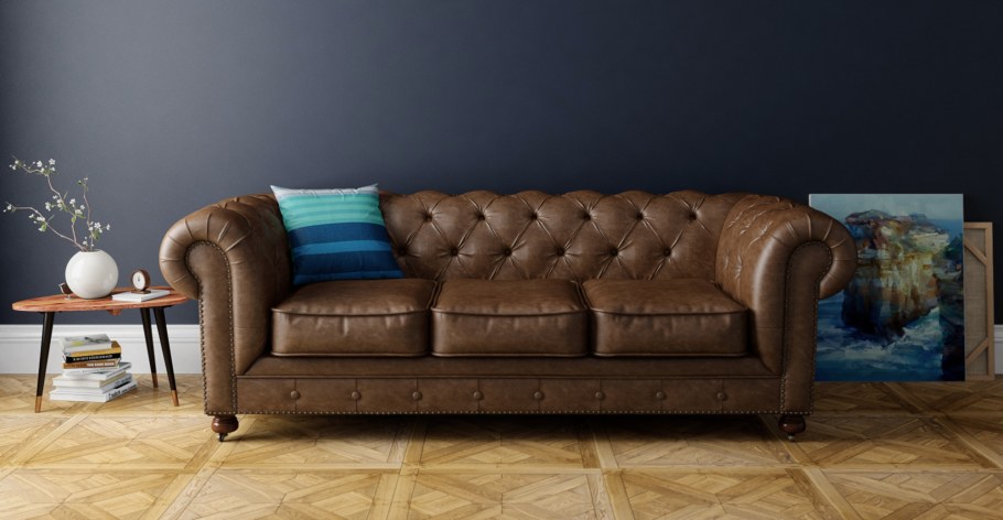 Диван экокожа коричневый