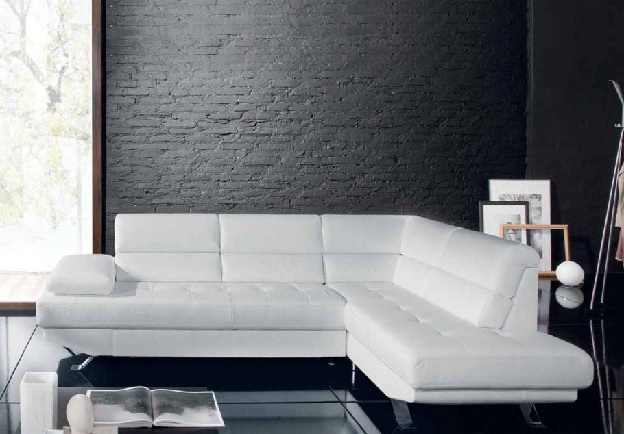 Кожаный угловой диван Кальяри, {3221246}