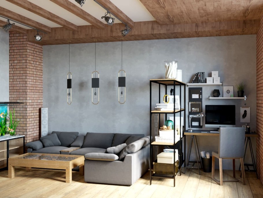 Интерьер дачи в стиле лофт