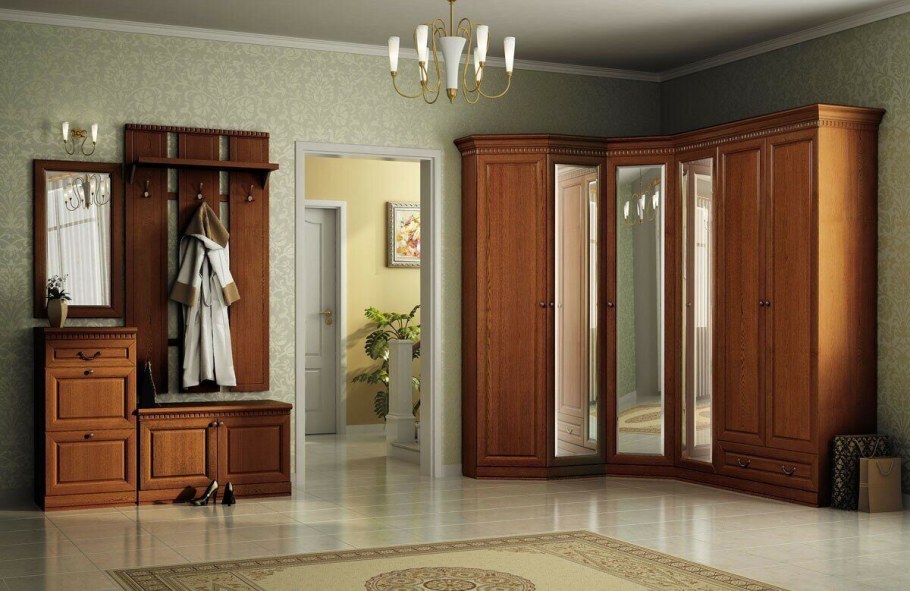 Прихожие угловые массив