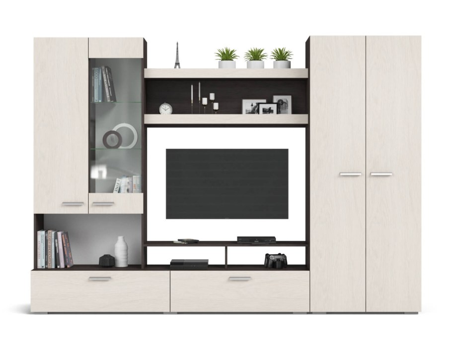 Виго 280 стенка сонома белый снег