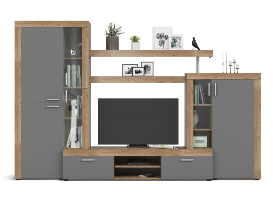 Стенка Монтана крафт табачный серый