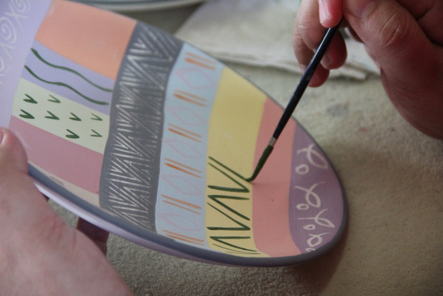 Панно роспись ангобами