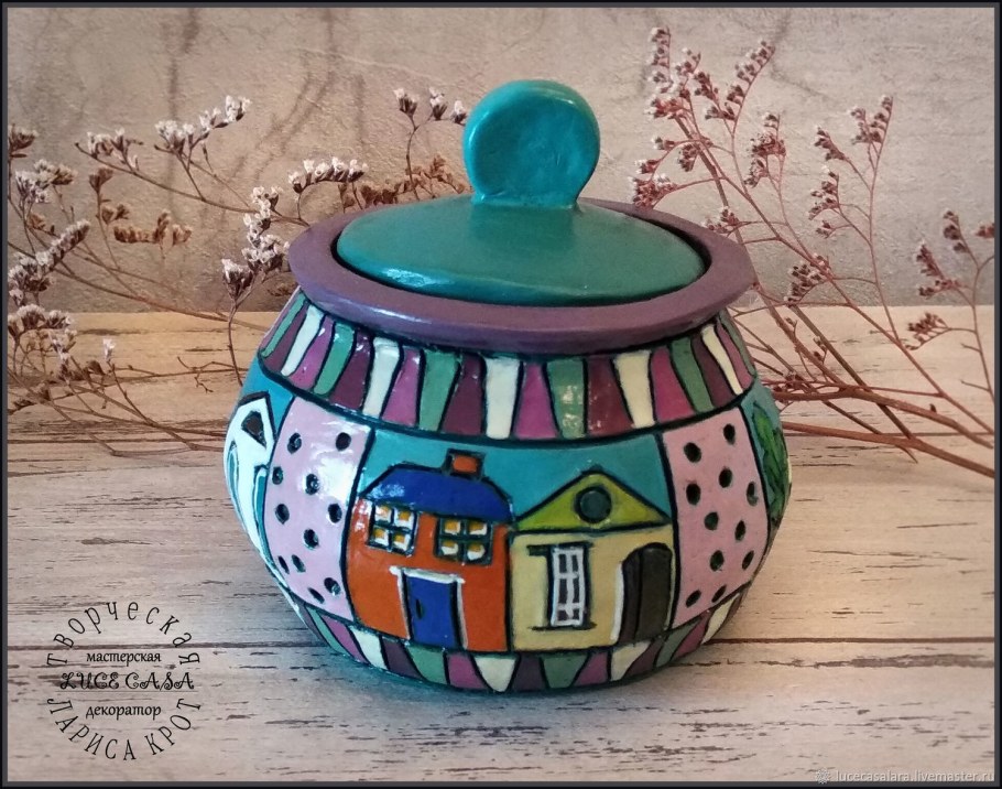 Керамические горшки для цветов роспись