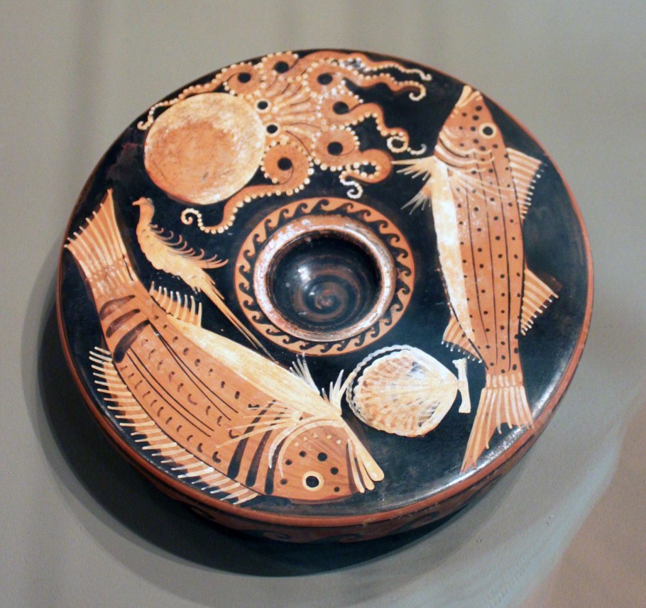 Древняя Греция краснофигурные рыбные тарелки