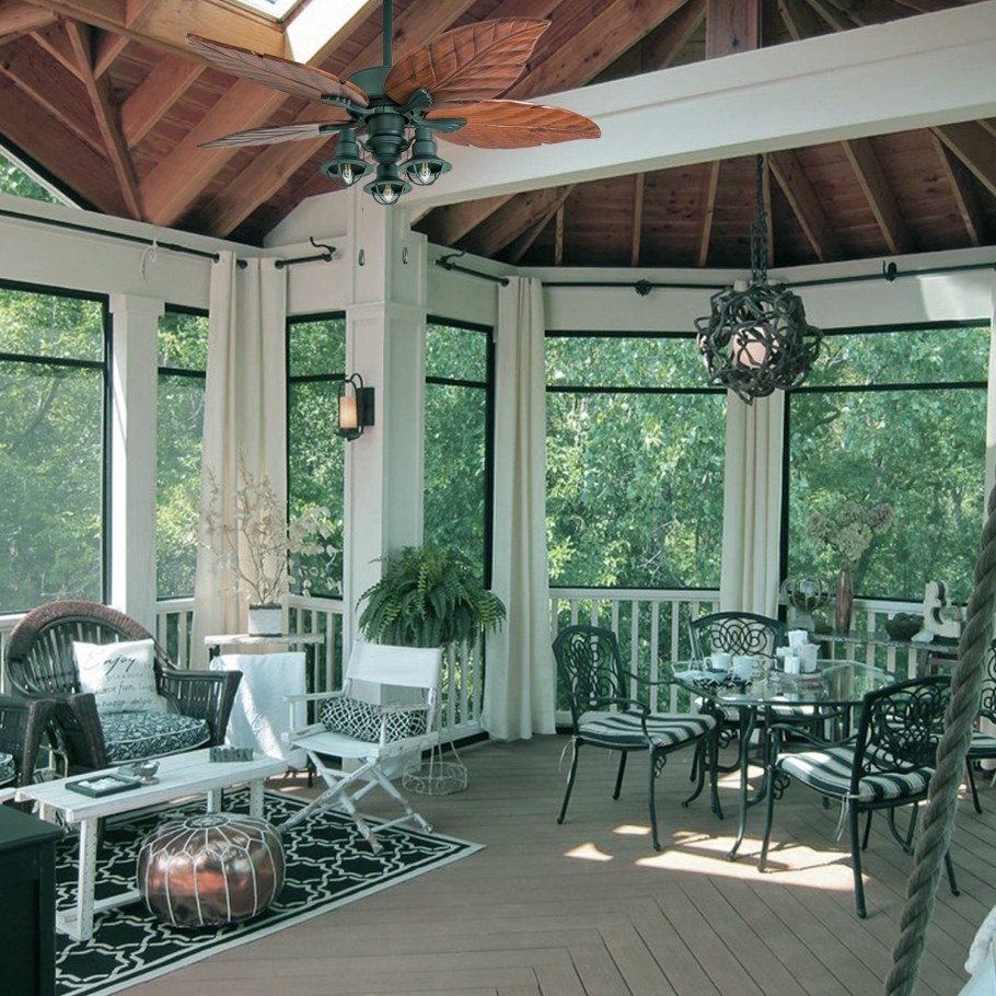 Освещение на веранде загородный дом