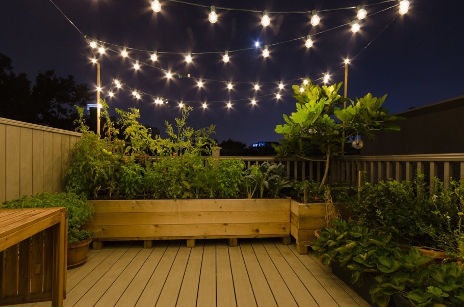 Подсветка летней веранды