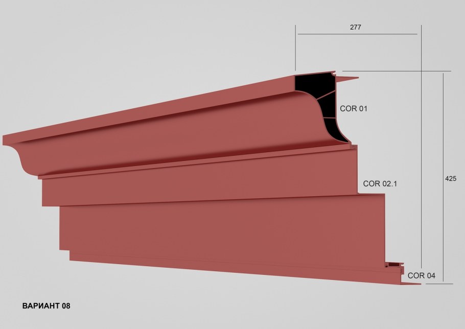Карнизный узел металлочерепицы чертеж