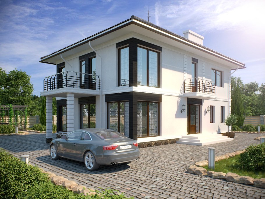 Новый двухэтажный дом