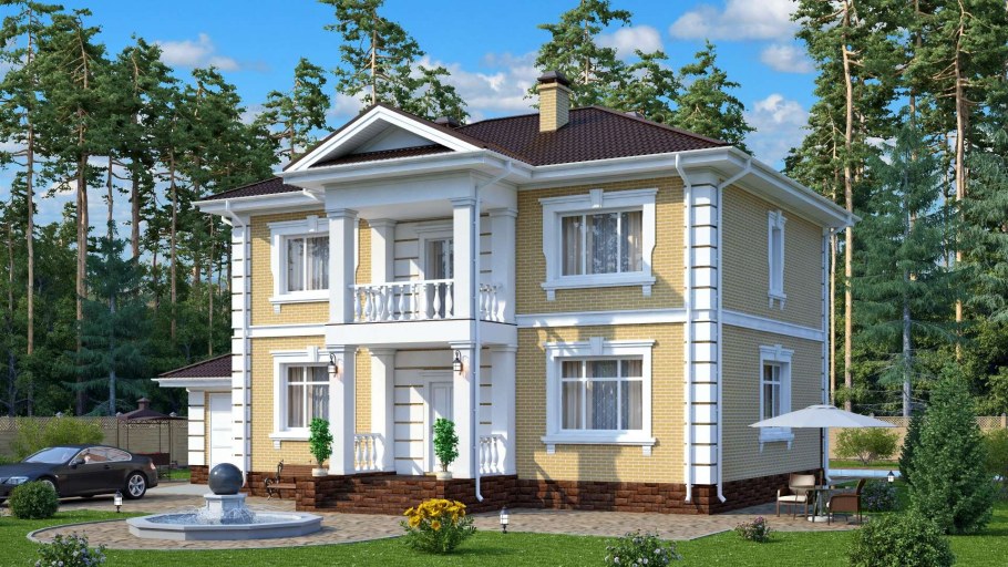 Красивый фасад дома