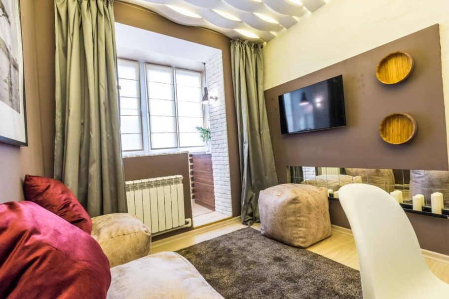 Балкон совмещенный с комнатой