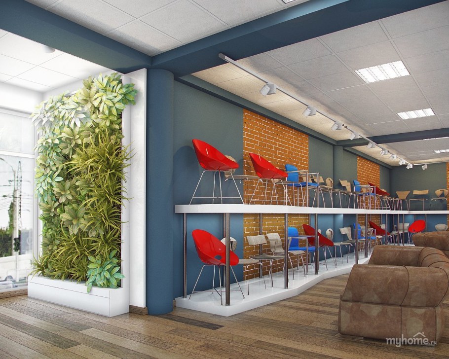 Дизайнерский интерьер мебельного магазина