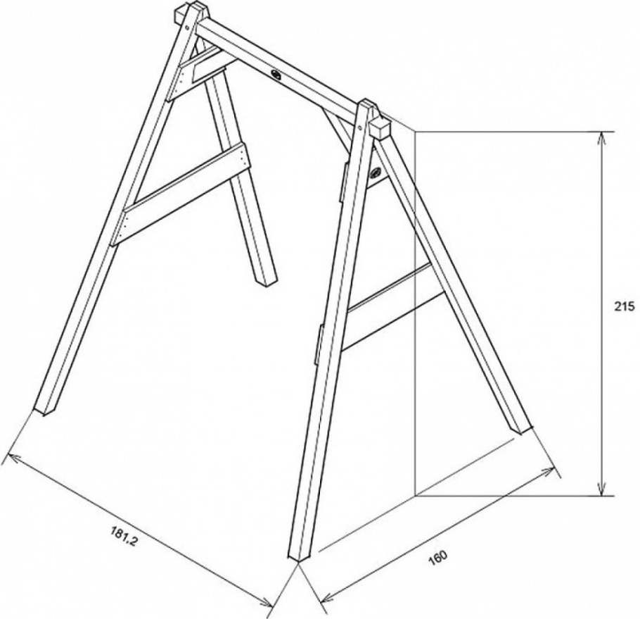 Схема сборки деревянных качелей