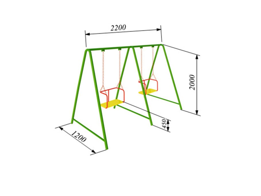 Чертежи садовых качель из профильной трубы