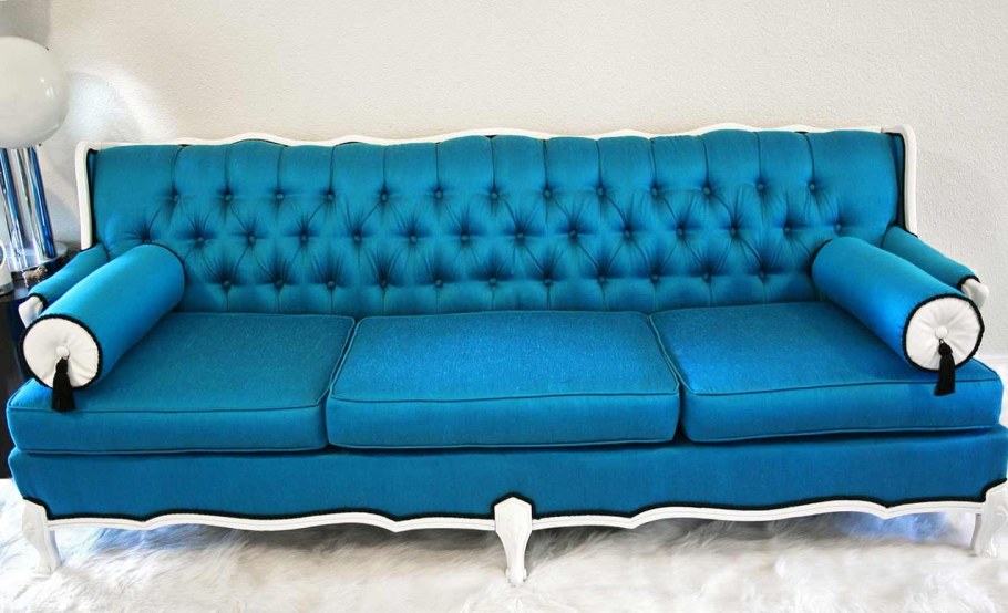 "Лофт" синий диван-кровать