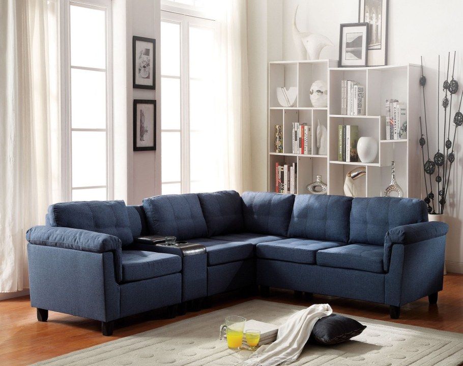 Диван Честерфилд синий бархат