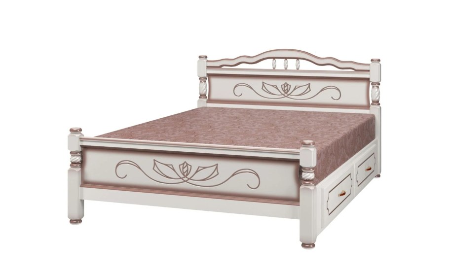 Кровать Карина 5 дуб молочный